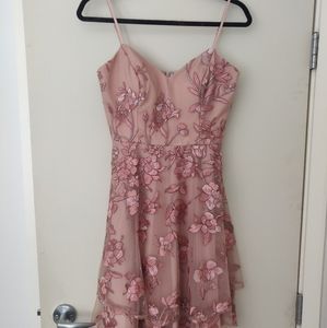 Ever New Pink Embroidered Floral Dress